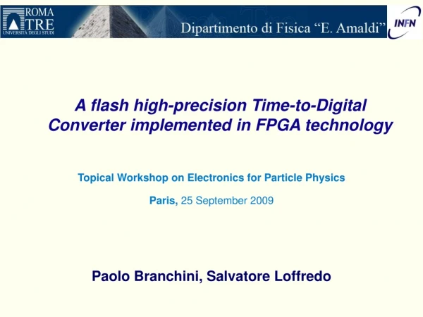 A flash high-precision Time-to-Digital Converter implemented in FPGA technology