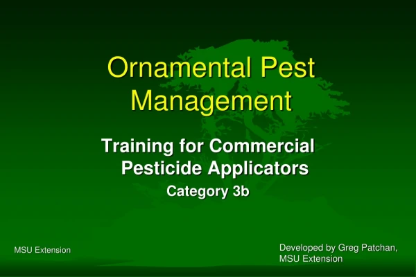 Ornamental Pest Management