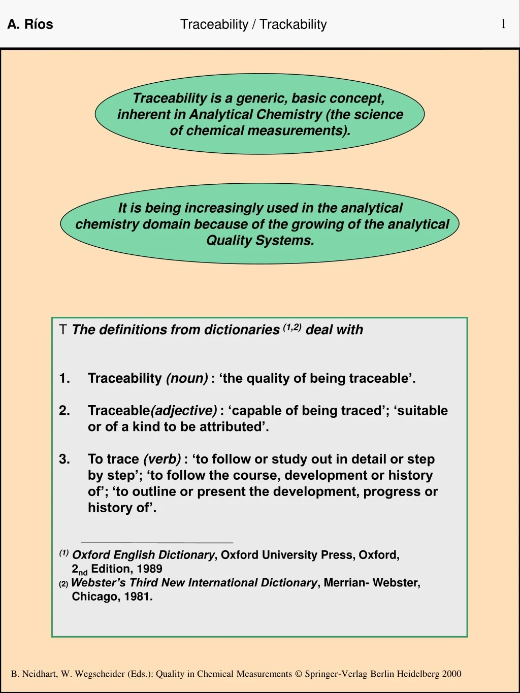 a r os traceability trackability