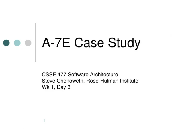 A-7E Case Study