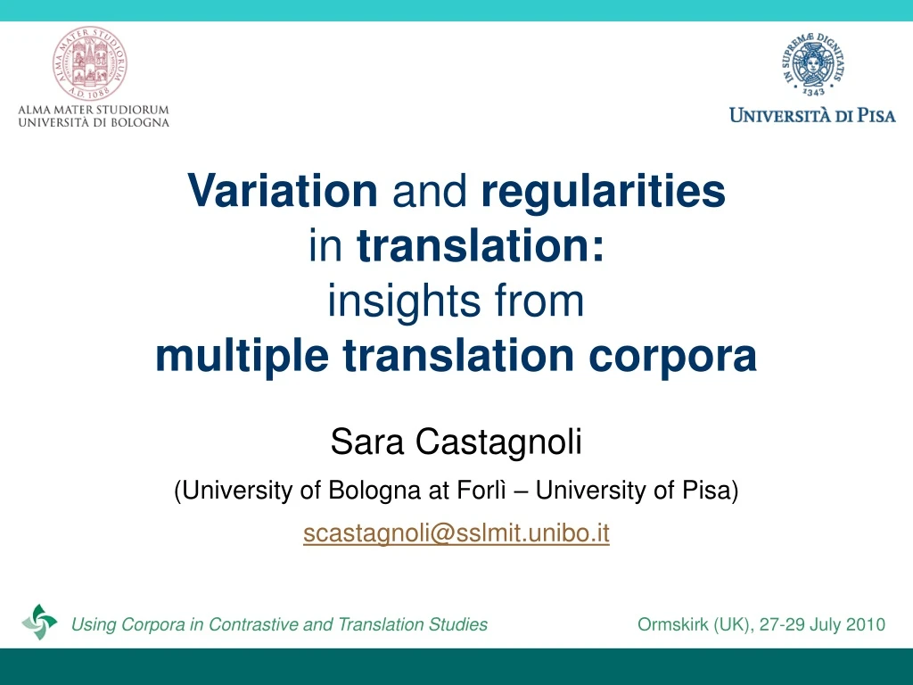 variation and regularities in translation insights from multiple translation corpora