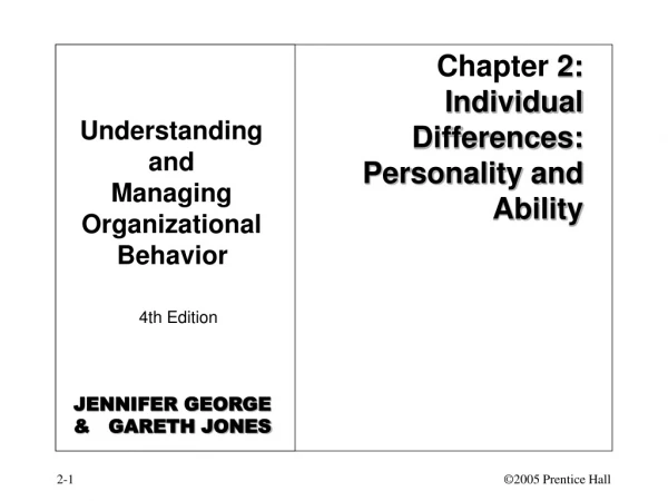 Chapter  2: Individual Differences: Personality and Ability