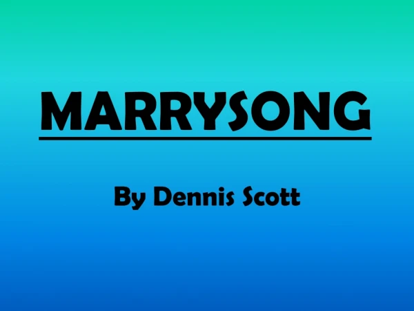 MARRYSONG