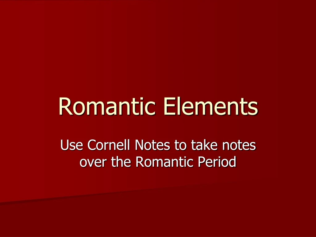 romantic elements