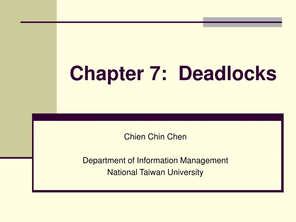 chapter 7 deadlocks