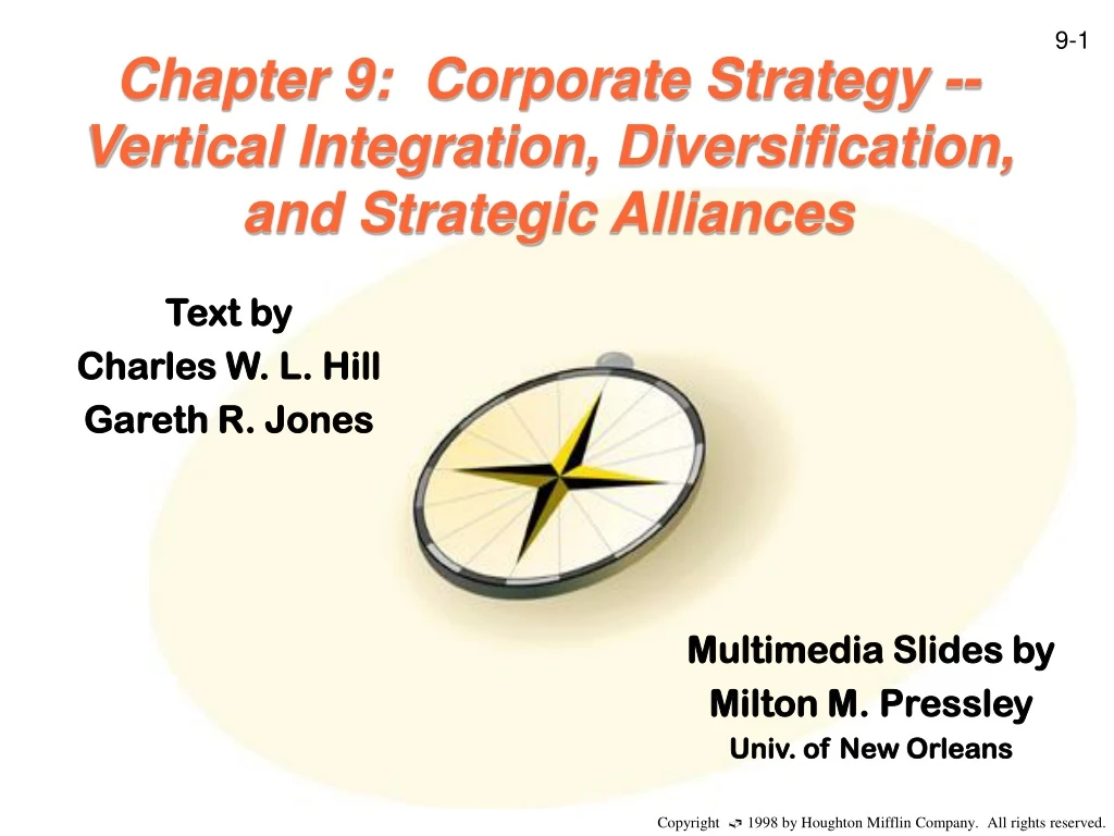 chapter 9 corporate strategy vertical integration diversification and strategic alliances
