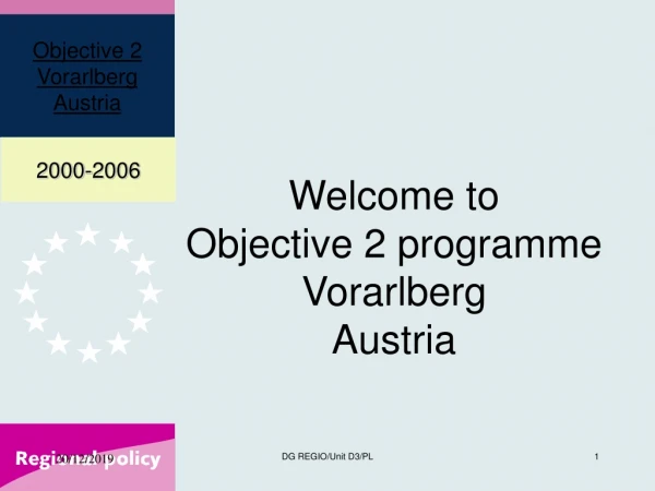Welcome to Objective 2 programme Vorarlberg Austria