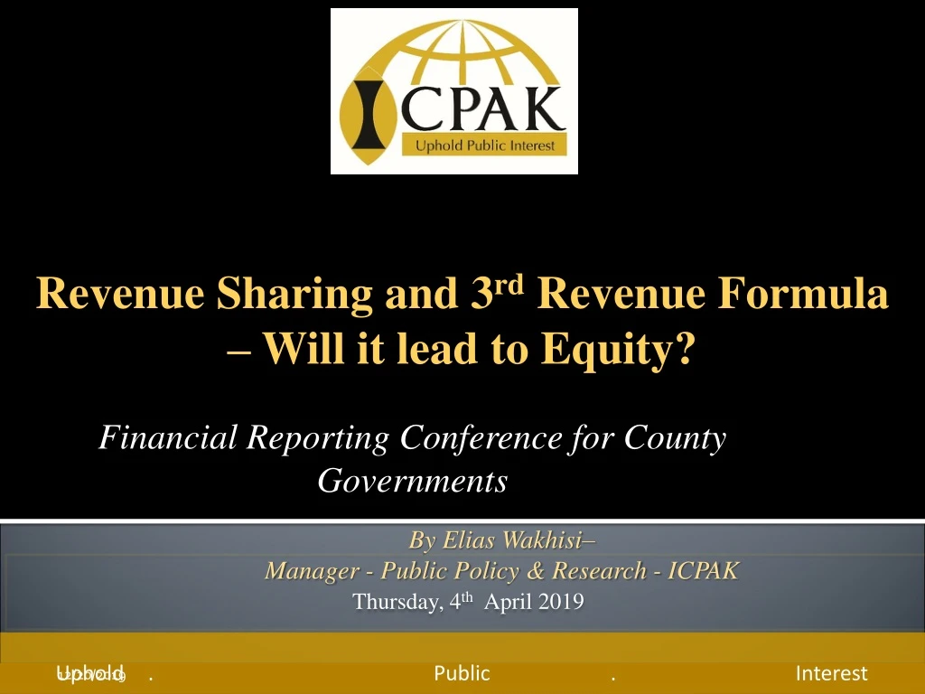 revenue sharing and 3 rd revenue formula will