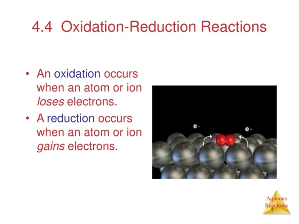 4.4  Oxidation-Reduction Reactions