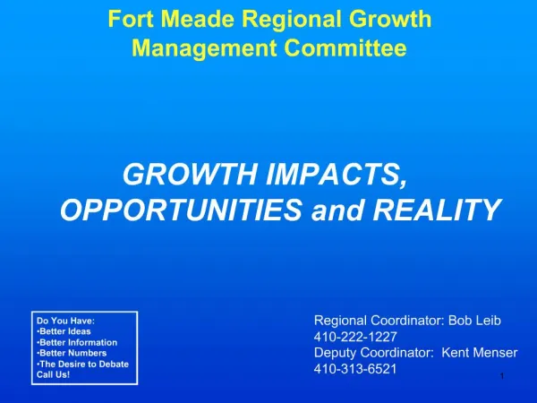 Fort Meade Regional Growth Management Committee