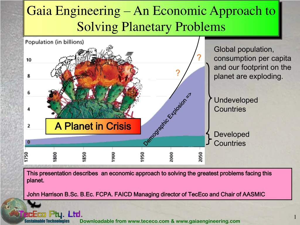 gaia engineering an economic approach to solving planetary problems