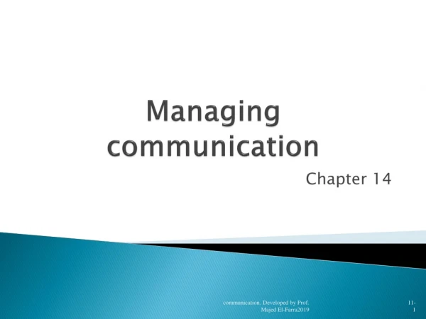 Managing communication