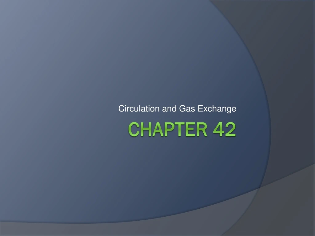 circulation and gas exchange