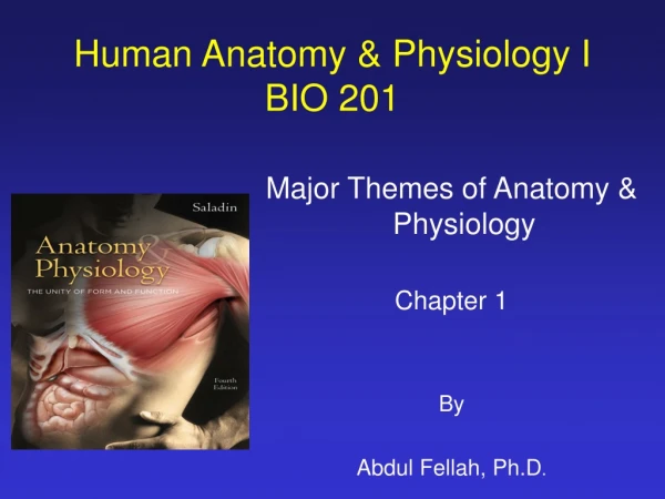 Human Anatomy &amp; Physiology I BIO 201