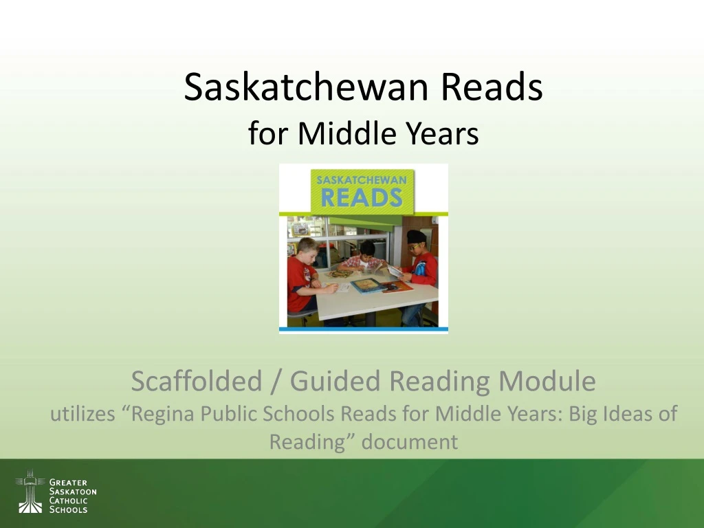 saskatchewan reads for middle years