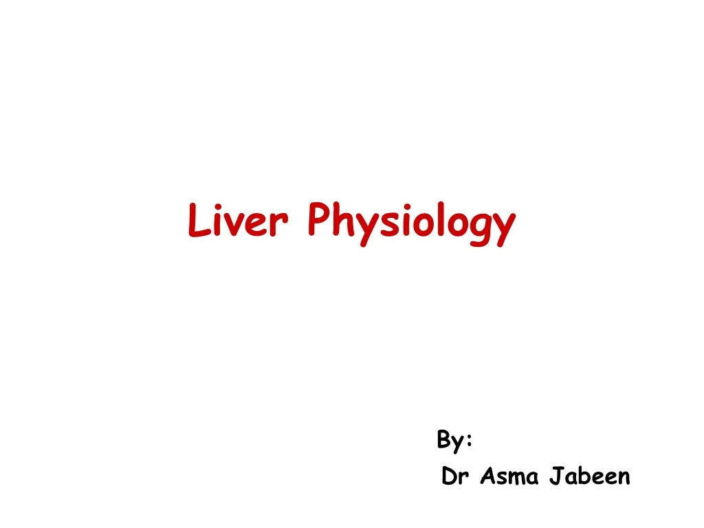 liver physiology