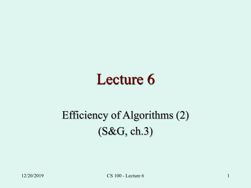 lecture 6