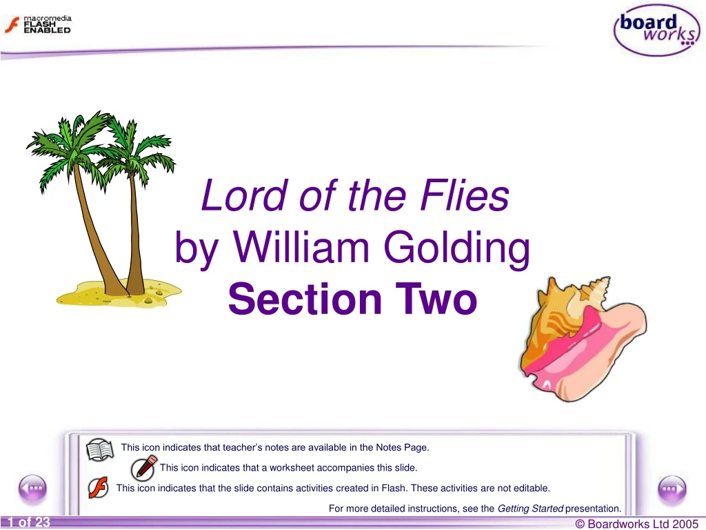 lord of the flies by william golding section two