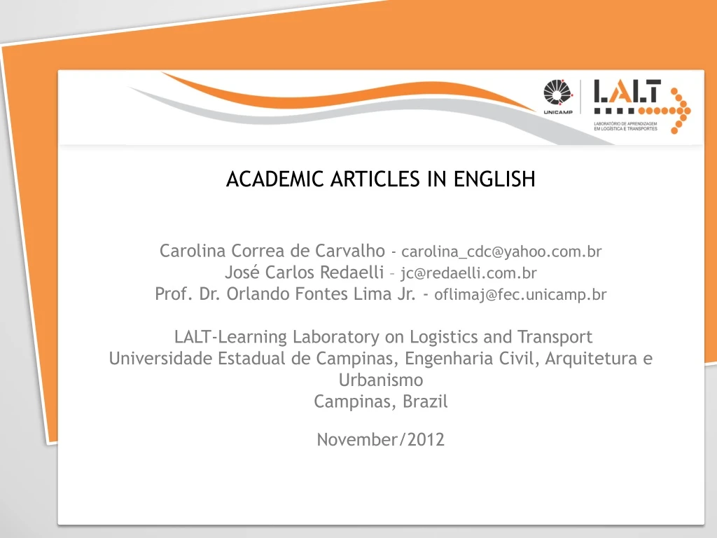academic articles in english carolina correa