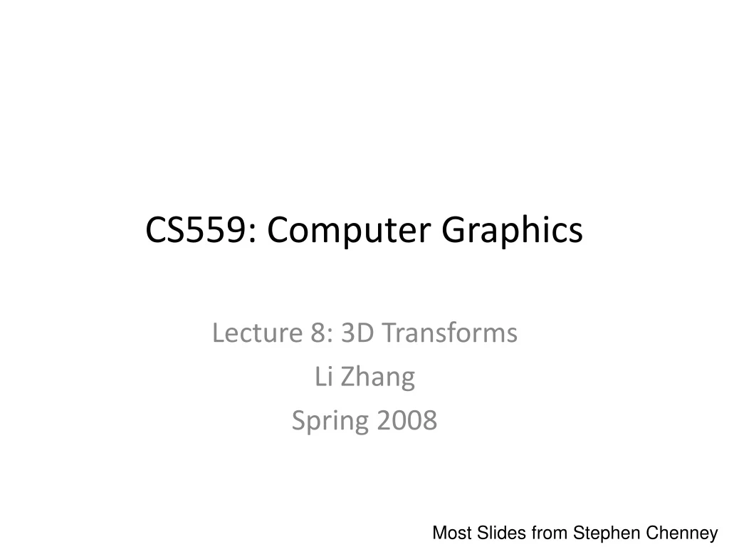 cs559 computer graphics