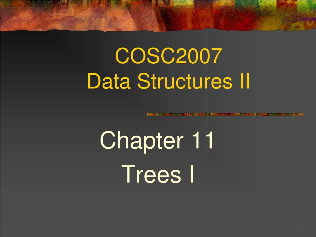 cosc2007 data structures ii