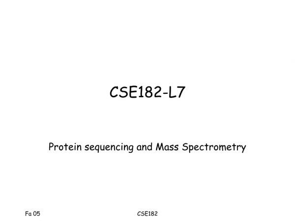 CSE182-L7