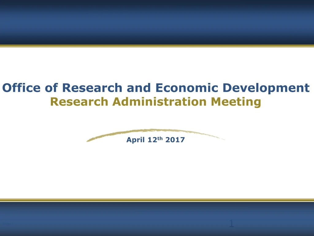 office of research and economic development