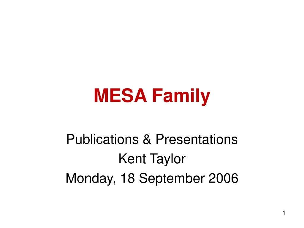 mesa family