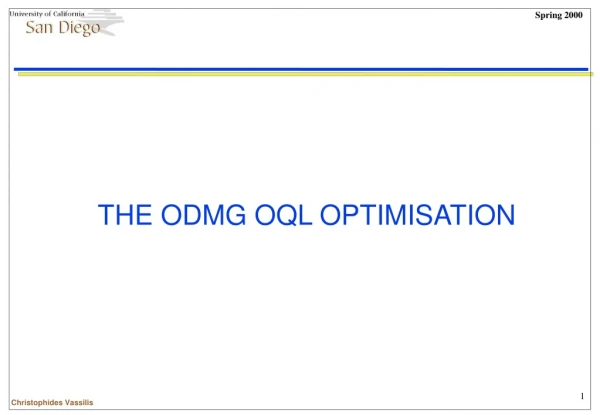 THE ODMG OQL OPTIMISATION