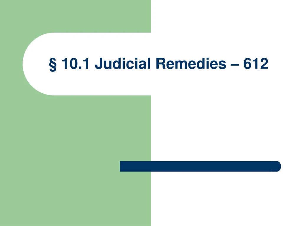 10 1 judicial remedies 612