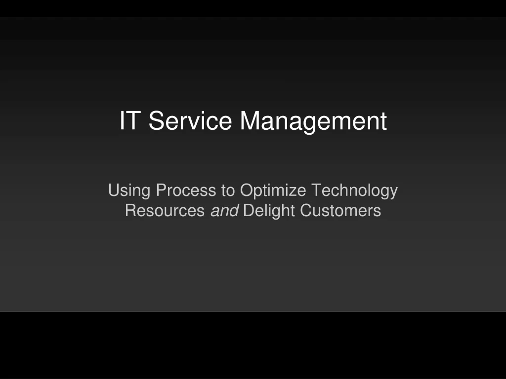 it service management