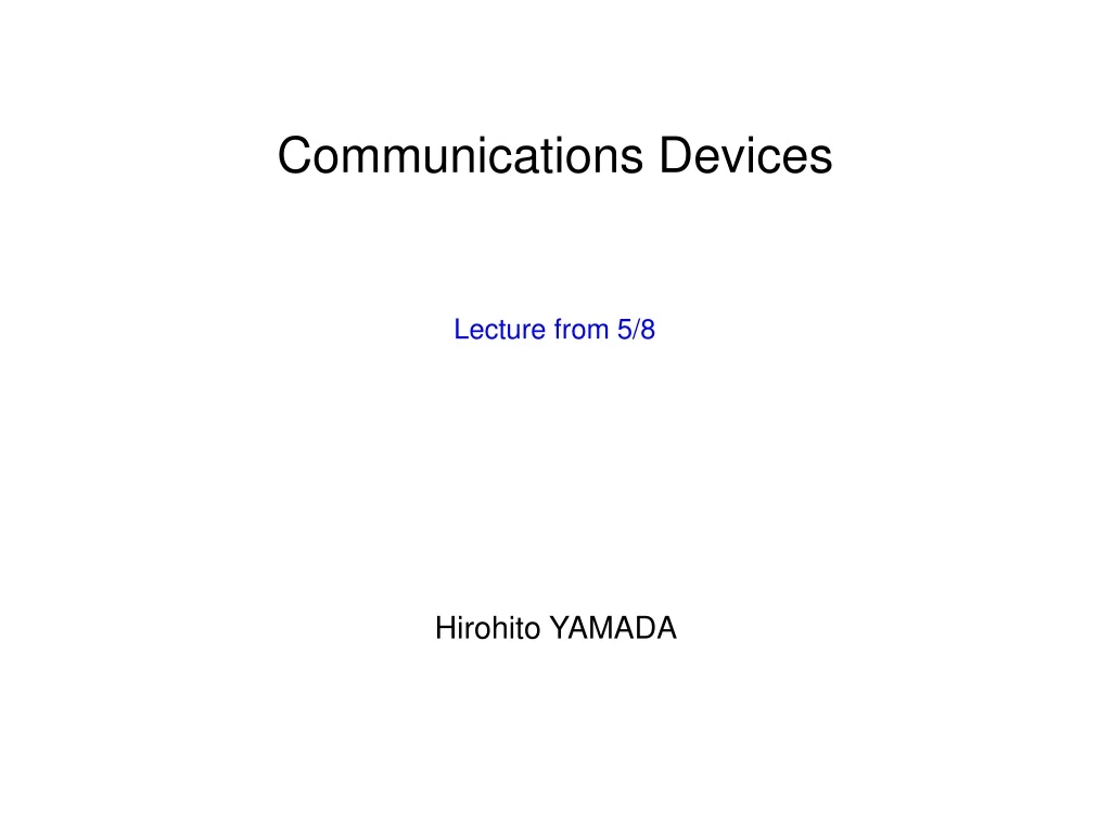communications devices