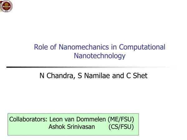 Role of Nanomechanics in Computational Nanotechnology