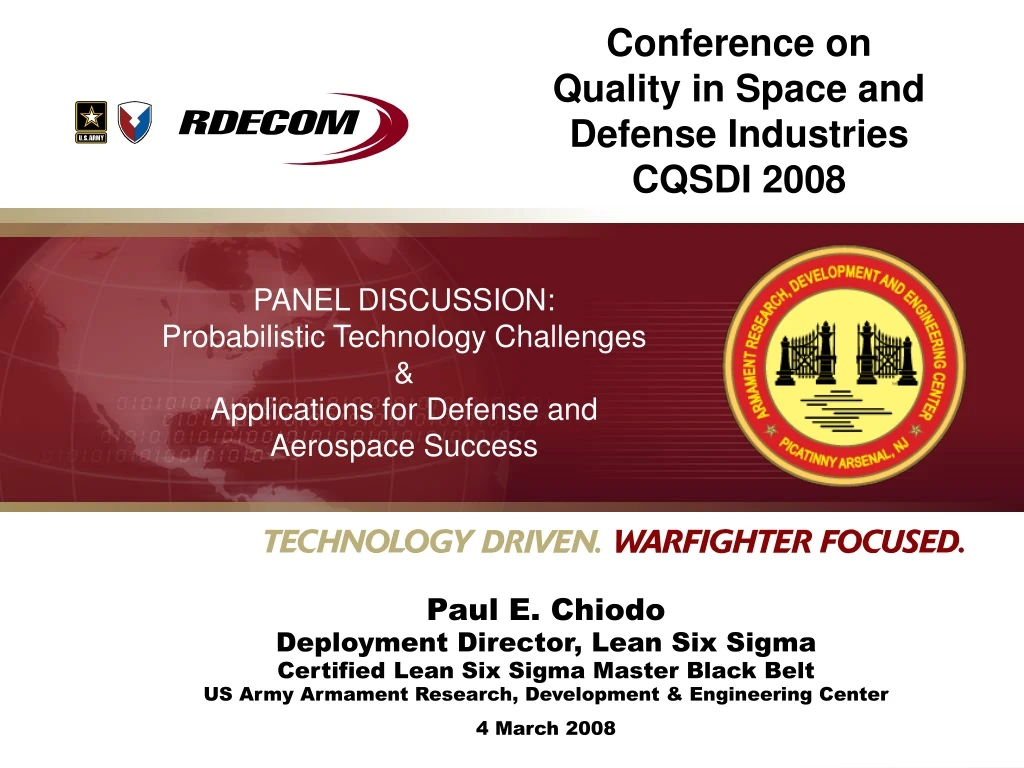 conference on quality in space and defense