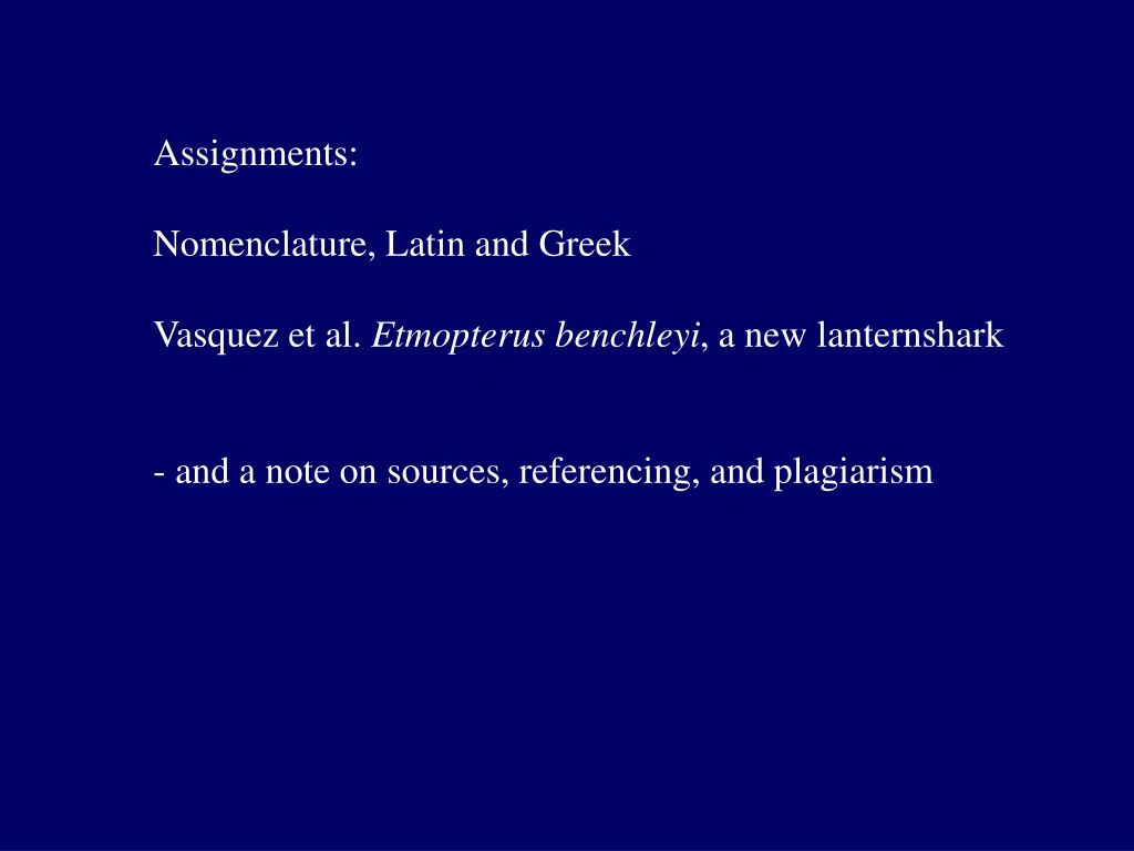 assignments nomenclature latin and greek vasquez