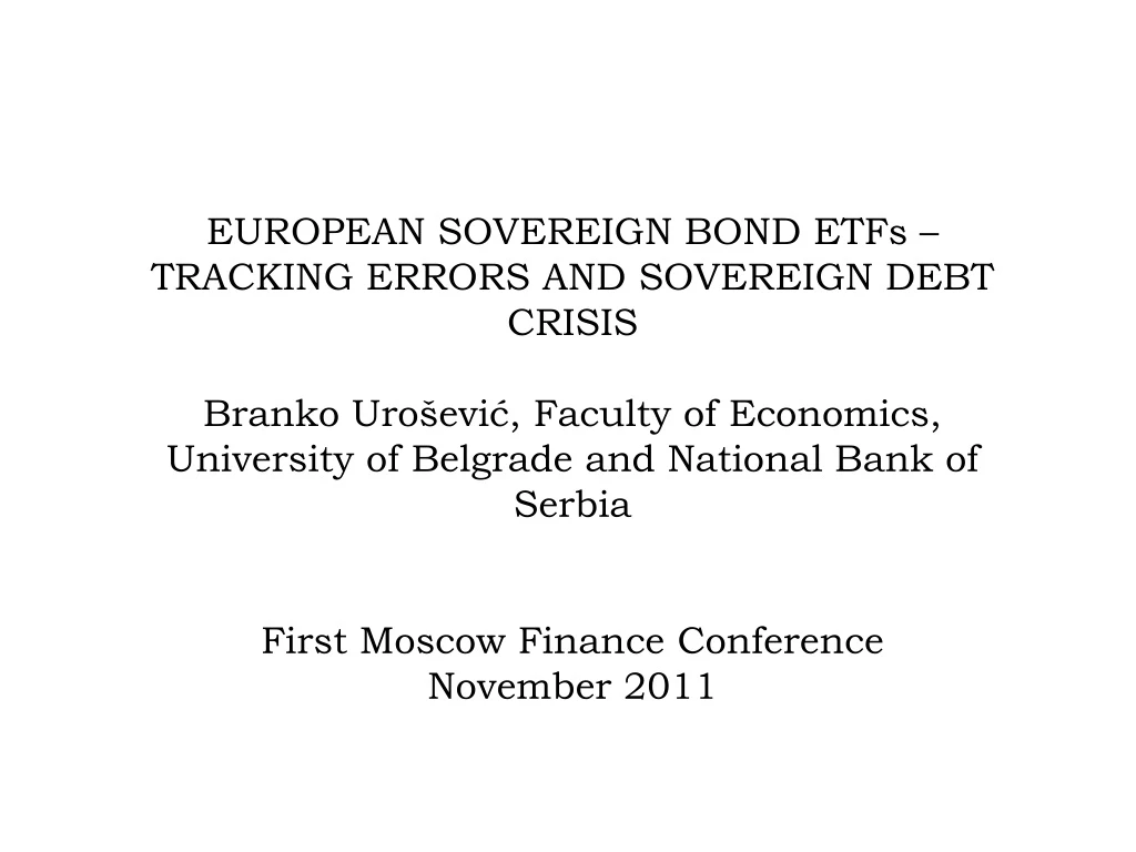 european sovereign bond etfs tracking errors