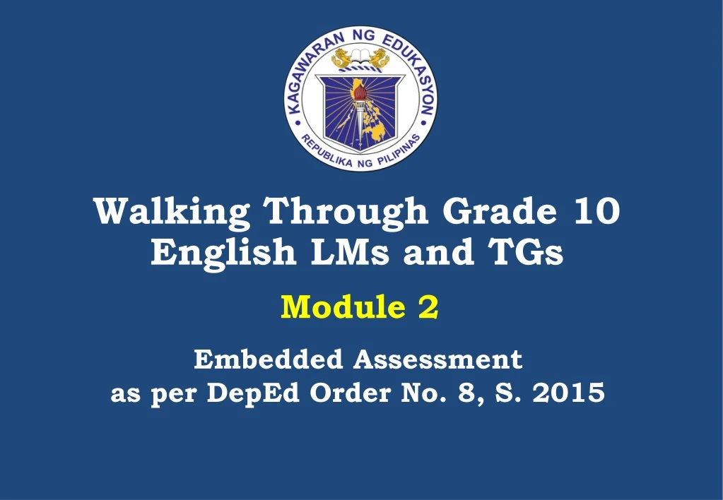walking through grade 10 english lms and tgs