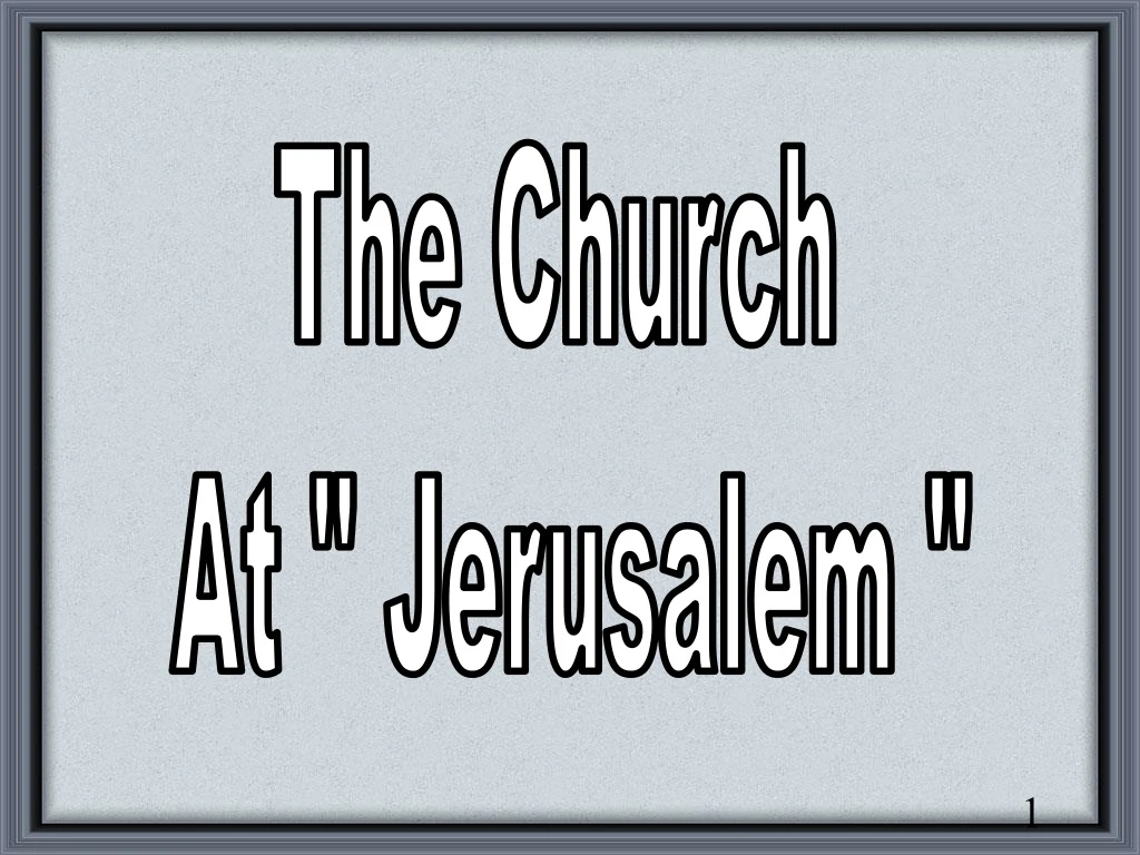 the church at jerusalem