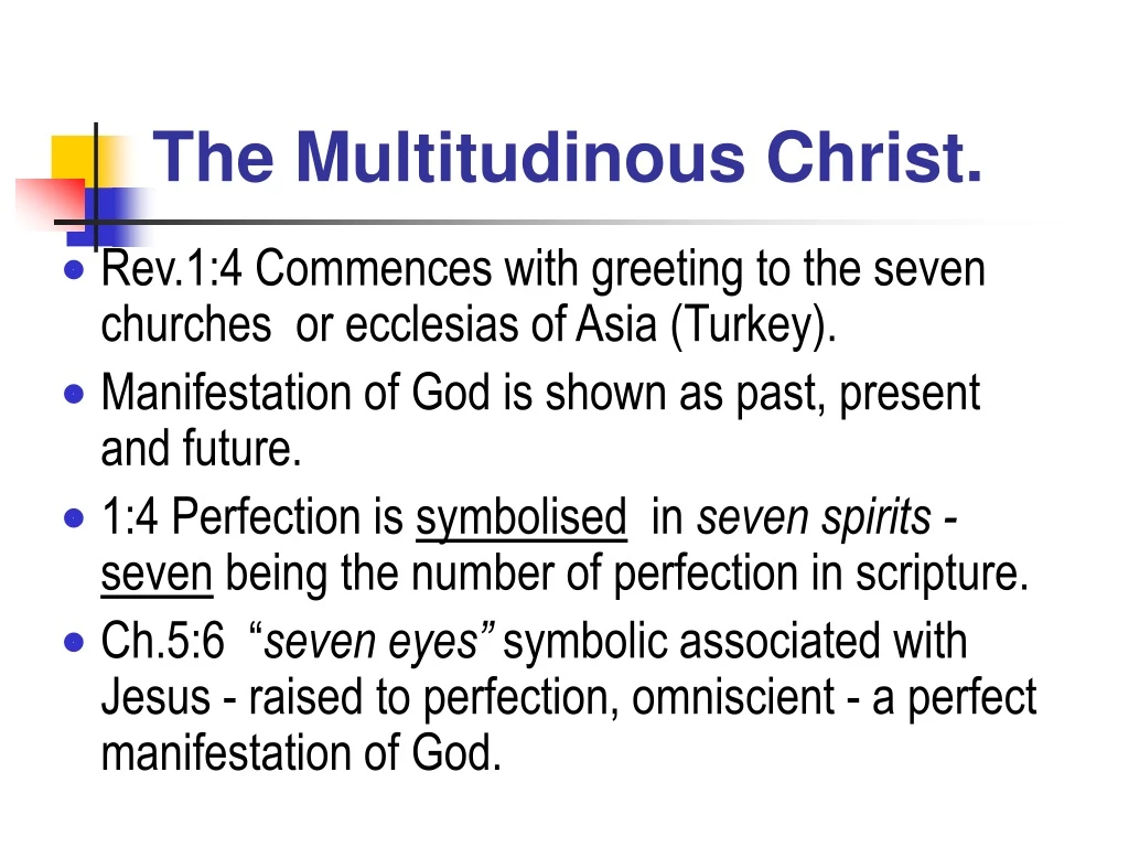 the multitudinous christ