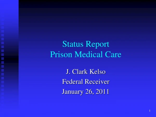 Status Report Prison Medical Care