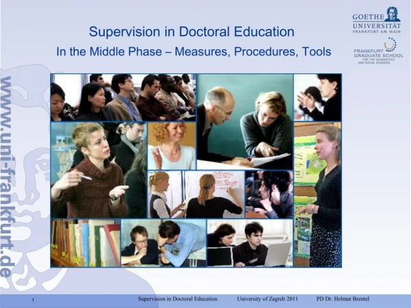 Supervision in Doctoral Education In the Middle Phase – Measures, Procedures, Tools