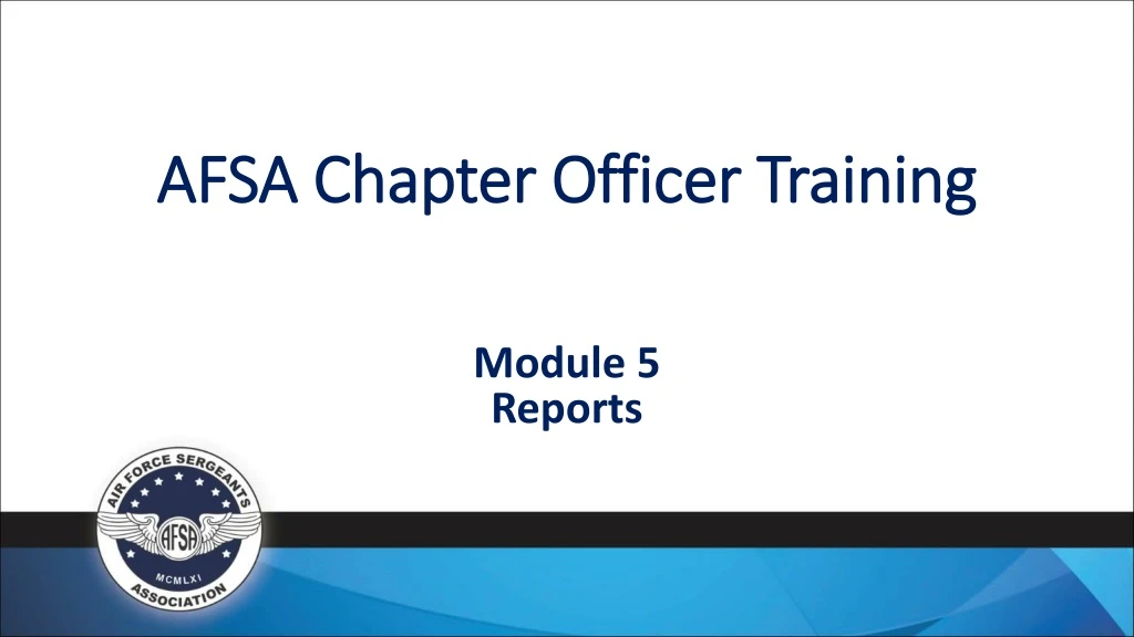 afsa chapter officer training