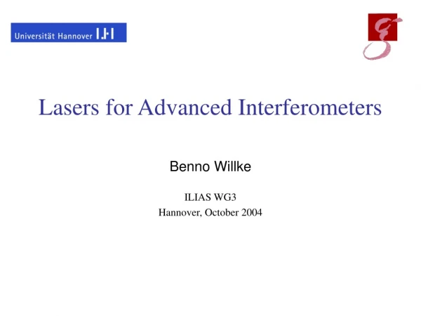 Lasers for Advanced Interferometers