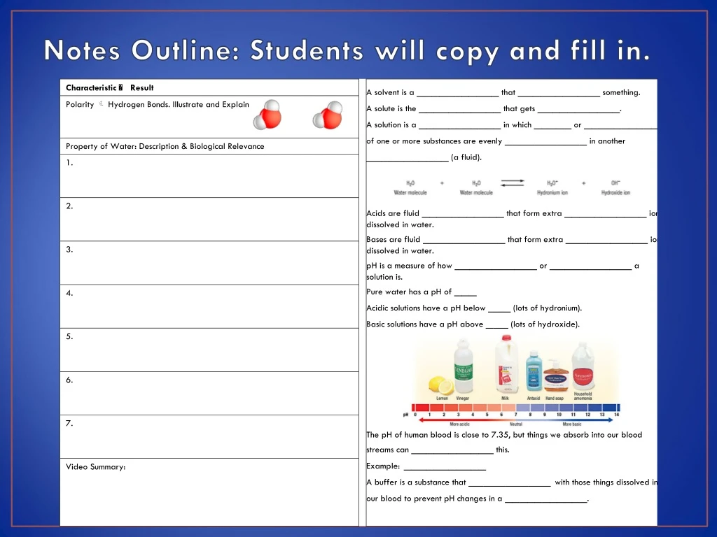 notes outline students will copy and fill in