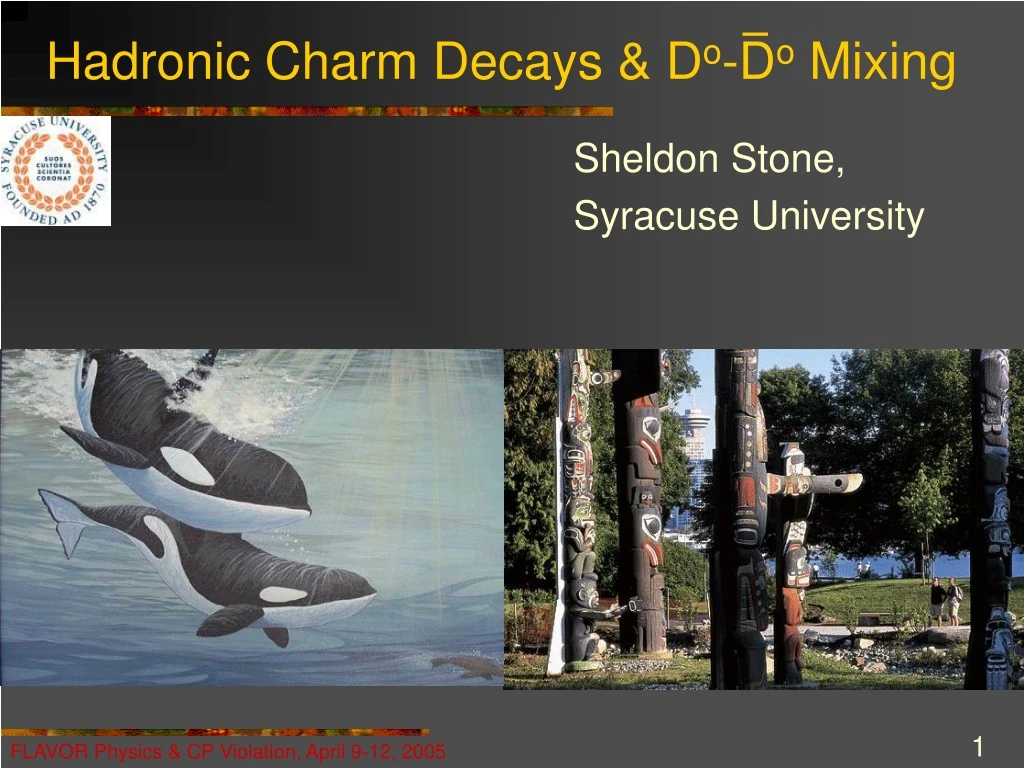 hadronic charm decays d o d o mixing