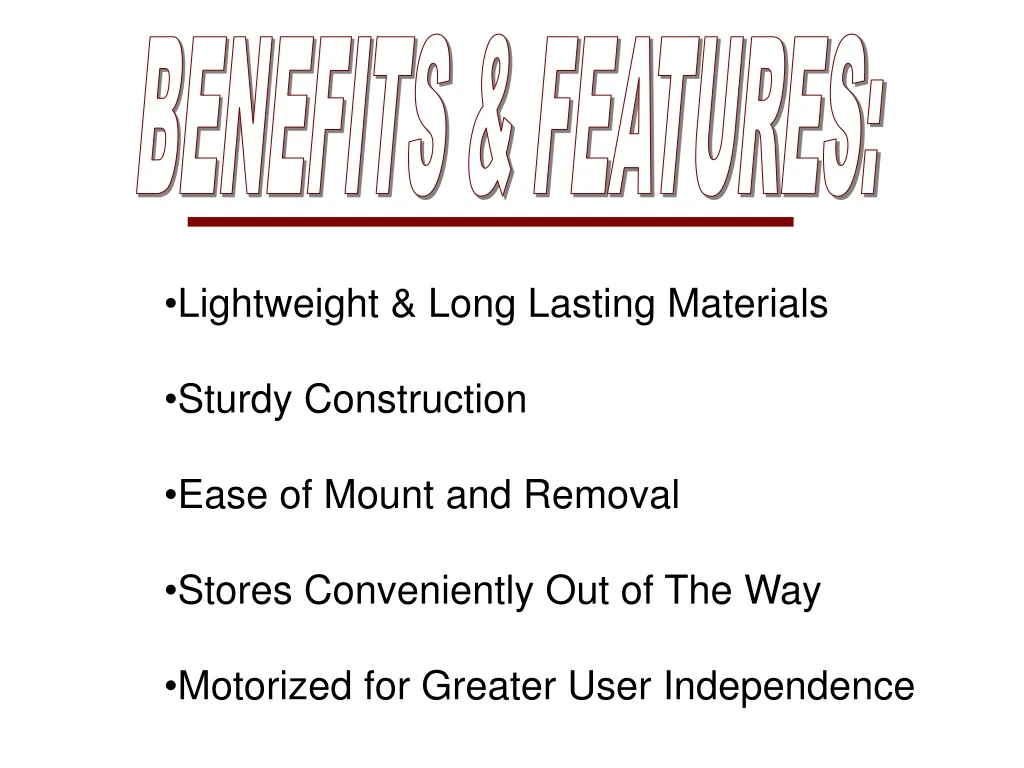 benefits features