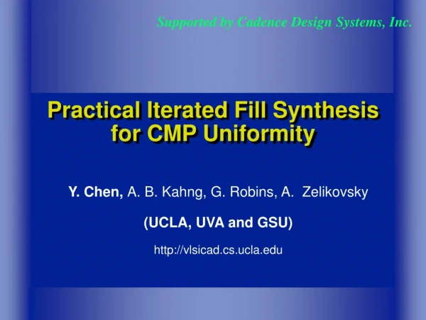 Practical Iterated Fill Synthesis for CMP Uniformity