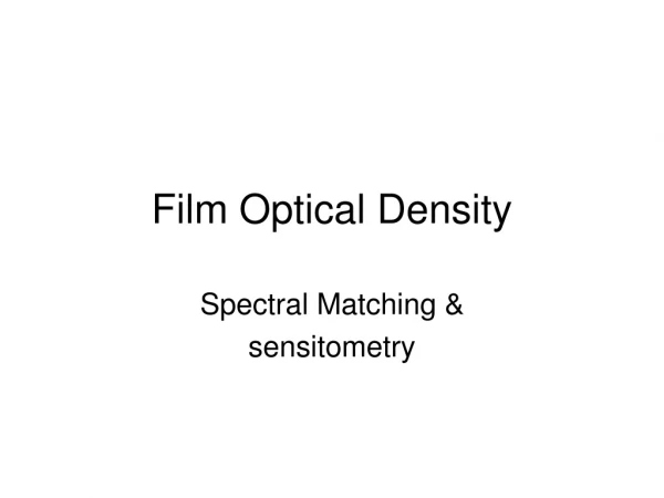 Film Optical Density