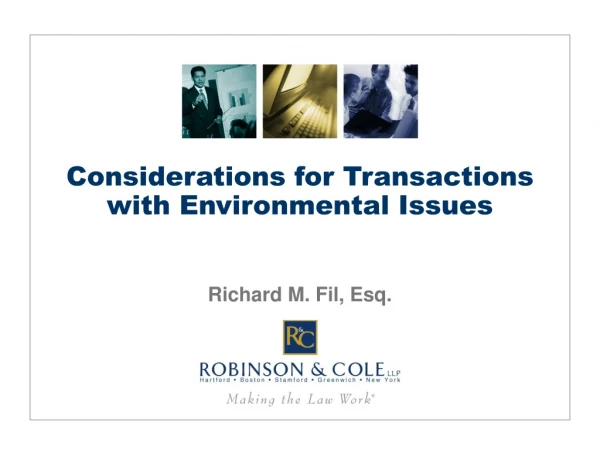 Considerations for Transactions with Environmental Issues