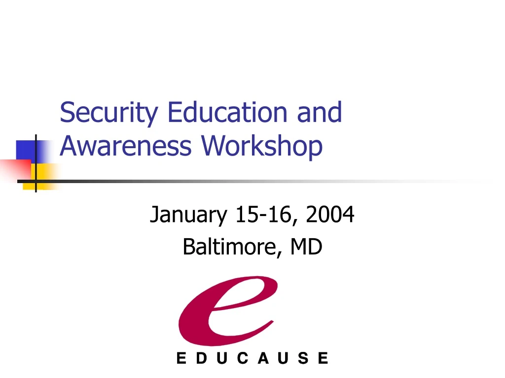 security education and awareness workshop